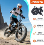 20-inch Fat Tire Folding Electric Sports Bike with Dual Suspension and 7-Speed - Image 3