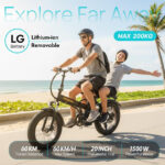 20-inch Fat Tire Folding Electric Sports Bike with Dual Suspension and 7-Speed - Image 4