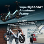 Bodywel T16PRO 14" Folding Electric Bike: Road Legal, 250W, Front Suspension, Disc Brakes - Image 4