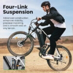 Finbike M50 Adult Electric Mountain Bike, 4-Link Suspension, 13Ah Battery, 7-Speed - Image 3