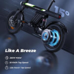 Finbike U1 14-inch Folding Electric Bike: LCD, 15.5mph, 28-Mile Range - Image 3