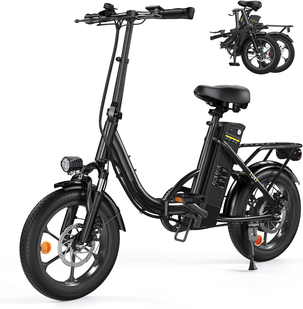 Finbike U4 16" Portable Folding E-Bike: Removable Battery, 3 Modes, Smooth Ride Finbike U4 16" Portable Folding E-Bike: Removable Battery, 3 Modes, Smooth Ride - Image 1