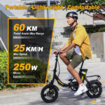 Hidoes C5 Portable Folding Electric Bike, 14-inch Wheels, Long Range Battery - Image 3