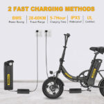 Hidoes C5 Portable Folding Electric Bike, 14-inch Wheels, Long Range Battery - Image 4