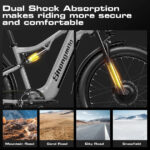 Shengmilo S600 Dual Motor Electric Mountain Bike 26" Fat Tire 48V 17.5Ah E-Bike - Image 3