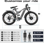 Shengmilo S600 Dual Motor Electric Mountain Bike 26" Fat Tire 48V 17.5Ah E-Bike - Image 4