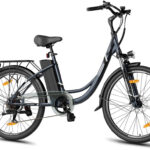 Touroll B1 26" Electric City Bike, 7-Speed, Removable 15.6Ah Battery