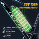 TWOFISH 26-inch Electric Mountain Bike for Adults, 36V 15Ah Battery, 7-Speed - Image 4