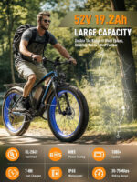 V7 Electric Fat Tire Mountain Ebike: 52V Battery, 21-Speed, Dual Hydraulic Brakes - Image 2