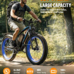 V7 Electric Fat Tire Mountain Ebike: 52V Battery, 21-Speed, Dual Hydraulic Brakes